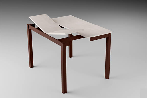 mesa pequeña, estrecha y extensible Livia con fondo 45 cm en stock